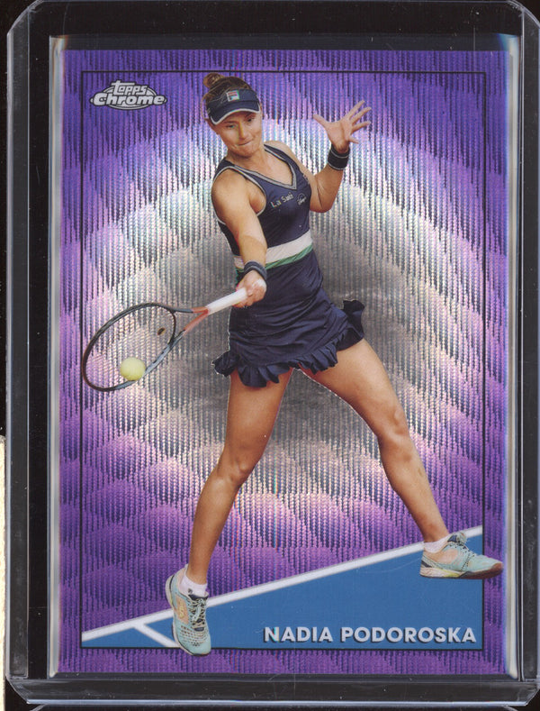 Nadia Podoroska 2021 Topps Chrome Tennis 56 Purple Wave 84/199