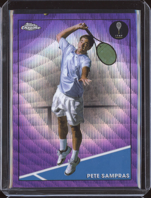 Pete Sampras 2021 Topps Chrome Tennis 60 Purple Wave 38/199