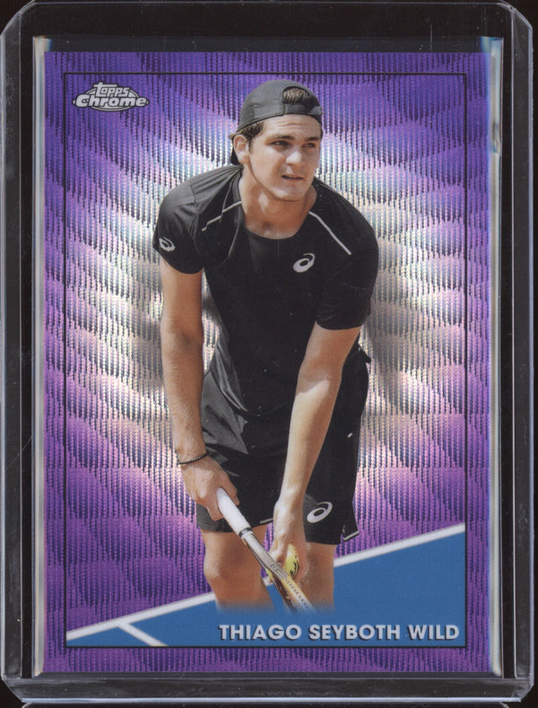 Thiago Seyboth Wild 2021 Topps Chrome Tennis 69 Purple Wave 26/199