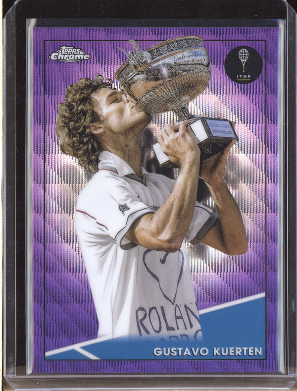 Gustavo Kuerten 2021 Topps Chrome Tennis 89 Purple Wave 126/199