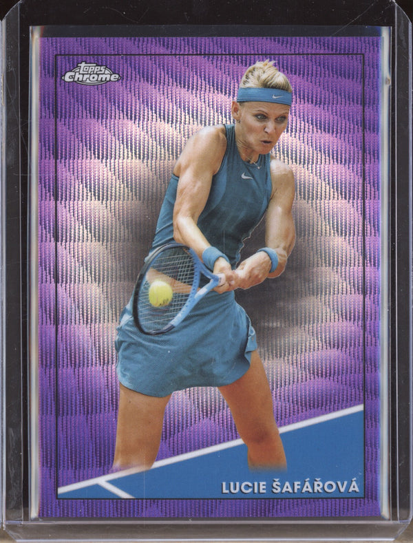 Lucie Safarova 2021 Topps Chrome Tennis 91 Purple Wave 147/199