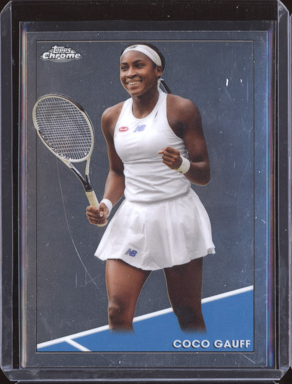 Coco Gauff 2021 Topps Chrome Tennis 100 RC