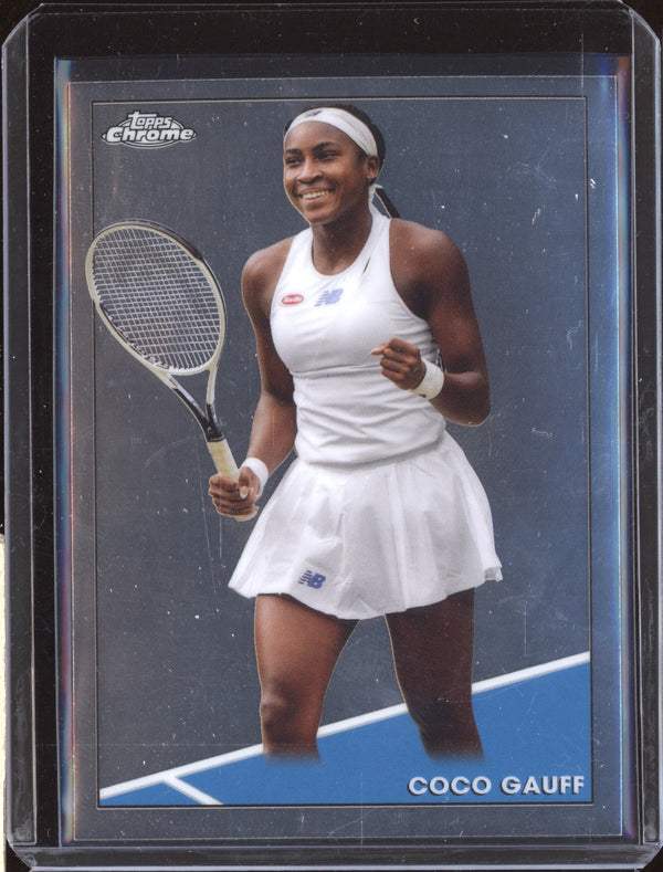 Coco Gauff 2021 Topps Chrome Tennis 100 RC