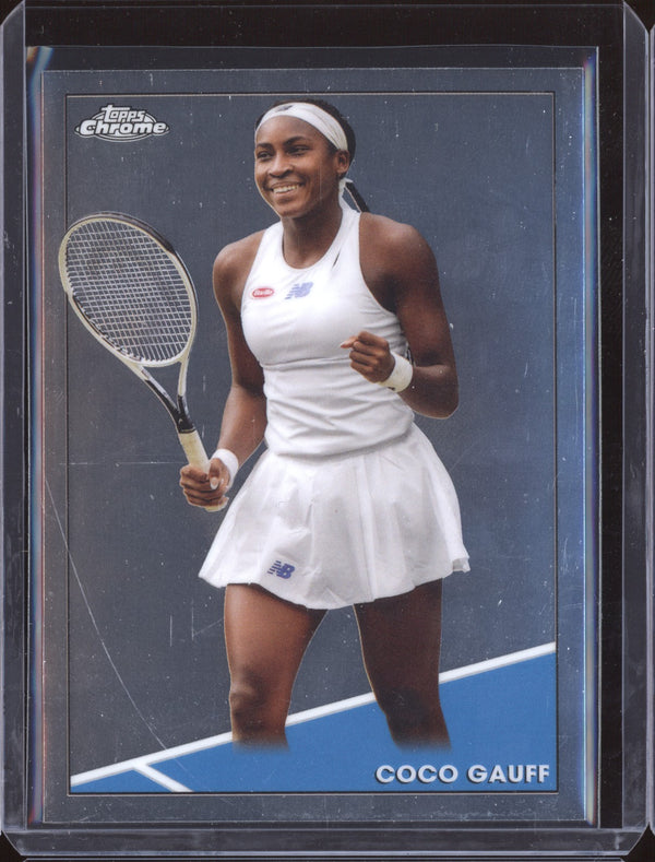 Coco Gauff 2021 Topps Chrome Tennis 100 RC