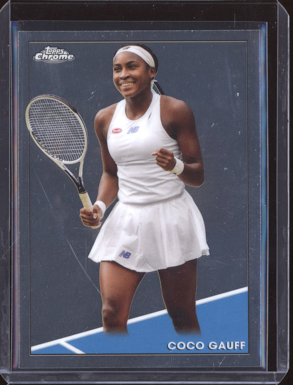 Coco Gauff 2021 Topps Chrome Tennis 100 RC