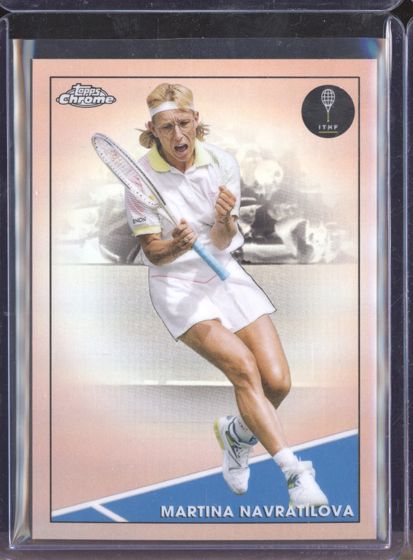 Martina Navratilova 2021 Topps Chrome Tennis 98 Rose Gold 8/10