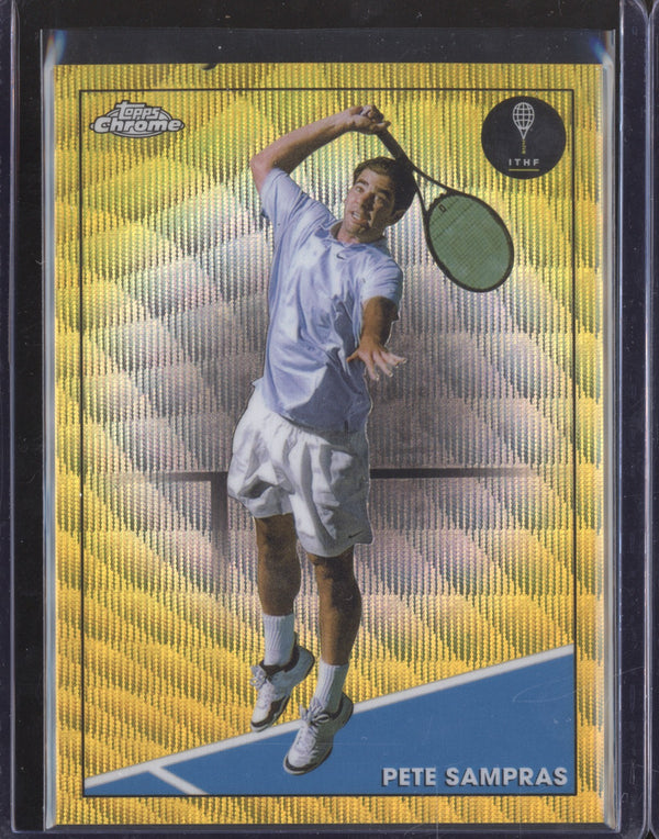 Pete Sampras 2021 Topps Chrome Tennis 60 Gold Wave 16/50