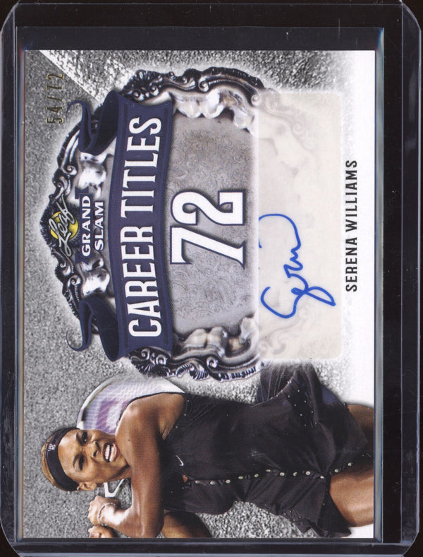 Serena Williams 2018 Leaf Grand Slam CT-SW1 Career Titles Auto 54/72