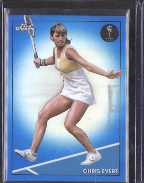 Chris Evert 2021 Topps Chrome Tennis 99 Blue 6/99