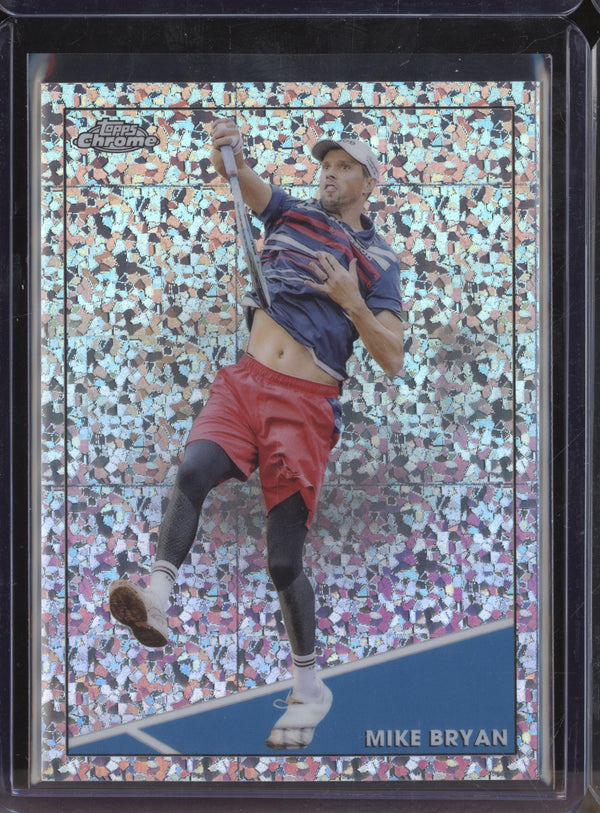 Mike Bryan 2021 Topps Chrome Tennis 73 Mini Diamond 77/125