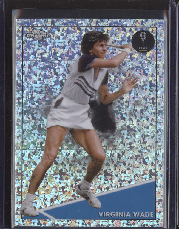 Virginia Wade 2021 Topps Chrome Tennis 97 Mini Diamond 4/125