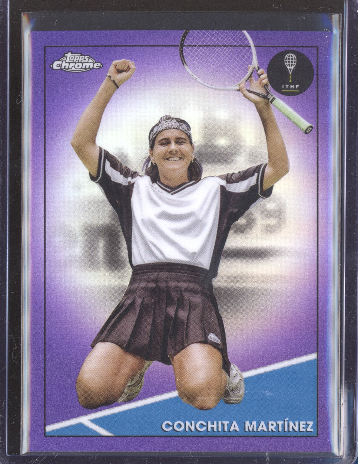 Conchita Martinez 2021 Topps Chrome Tennis 42 Purple 21/199