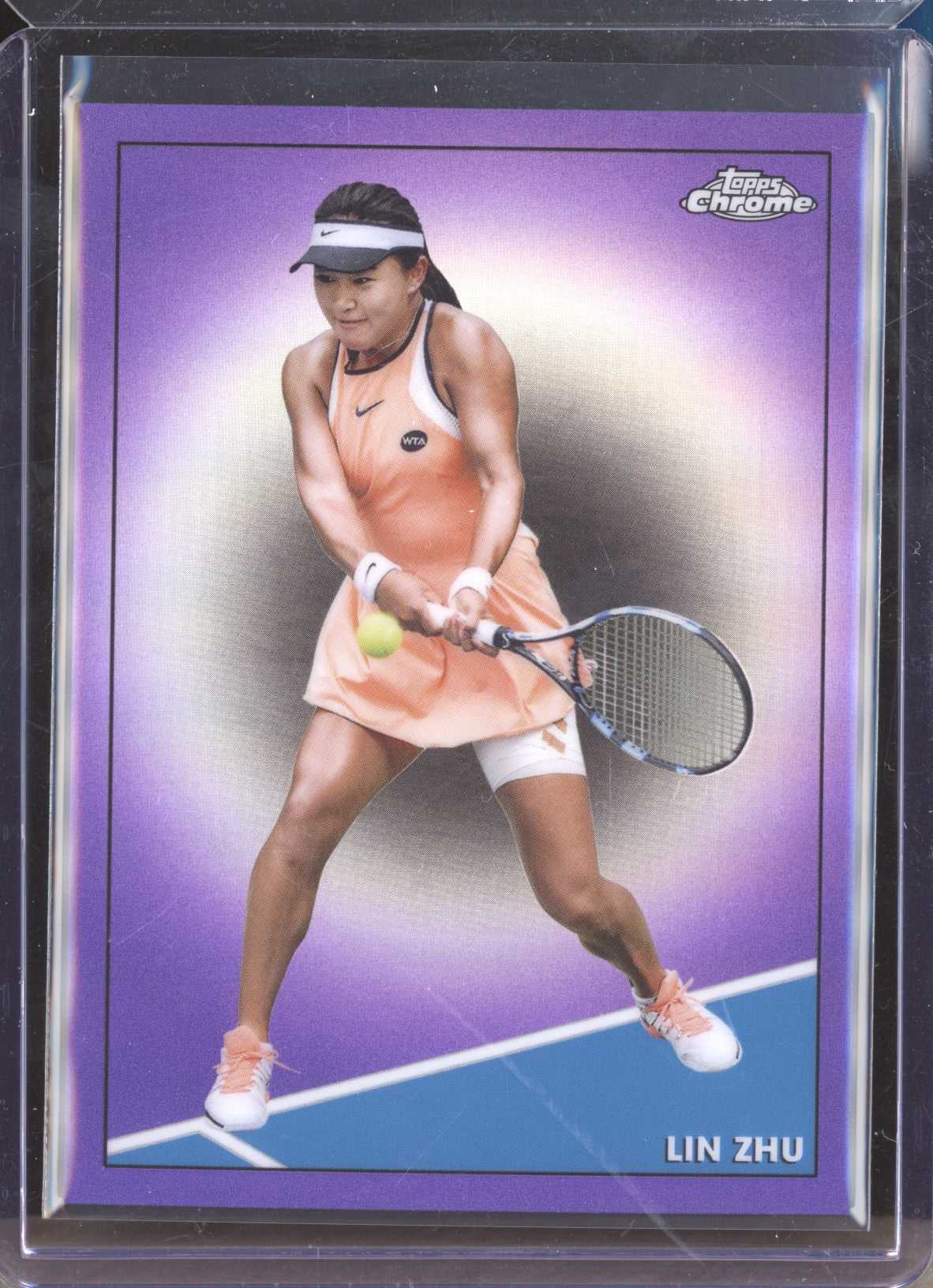 Lin Zhu 2021 Topps Chrome Tennis 70 Purple 66/199