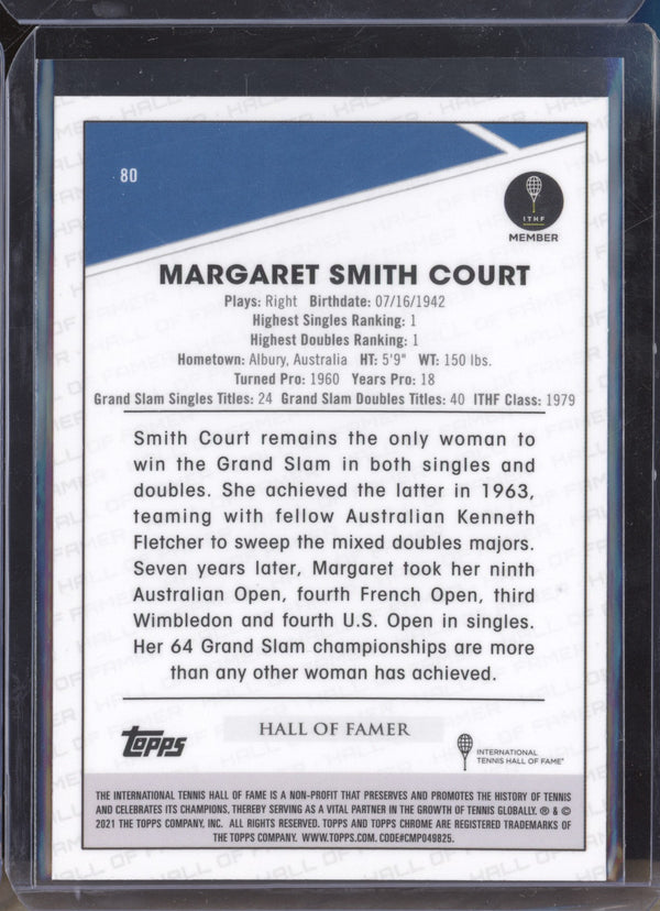 Margaret Smith Court 2021 Topps Chrome Tennis 80 Clay Court