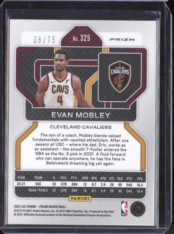 Evan Mobley 2021-22 Panini Prizm NBA 75th Anniversary RC 08/75