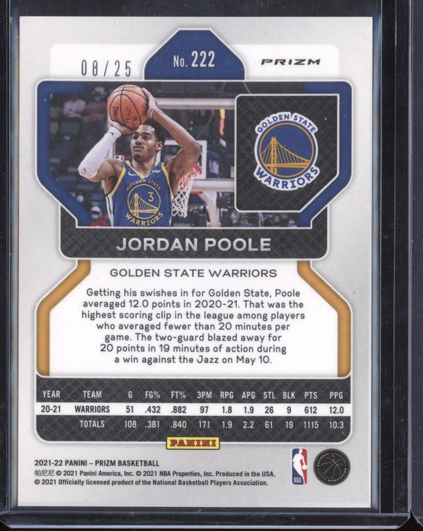 Jordan Poole 2021-22 Panini Prizm Mojo 08/25