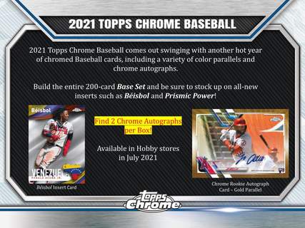 2021 Topps Chrome Baseball HTA Hobby Box