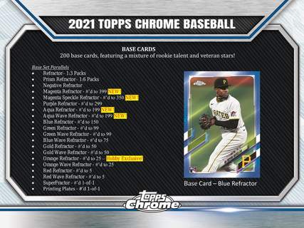 2021 Topps Chrome Baseball HTA Hobby Box