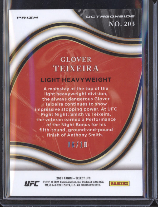 Glover Teixeira 2021  Panini Select UFC Octagonside Gold 06/10