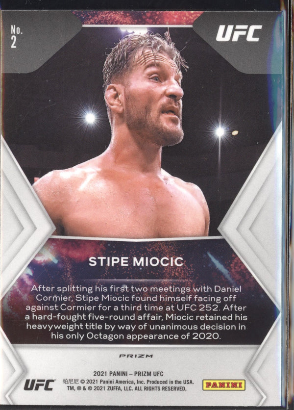 Stipe Miocic 2021 Panini Prizm UFC Fireworks Green