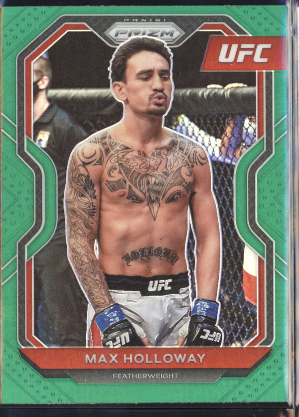 Max Holloway 2021 Panini Prizm UFC Green