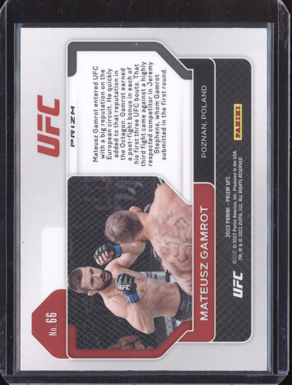 Mateusz Gamrot 2022 Panini Prizm UFC 66 Green RC