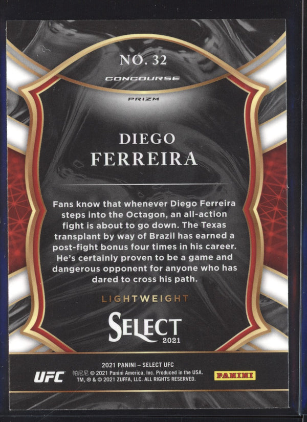 Diego Ferreira 2021 Panini UFC Select Concourse Silver RC