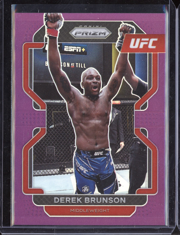 Derek Brunson 2022 Panini Prizm UFC Purple 23/149