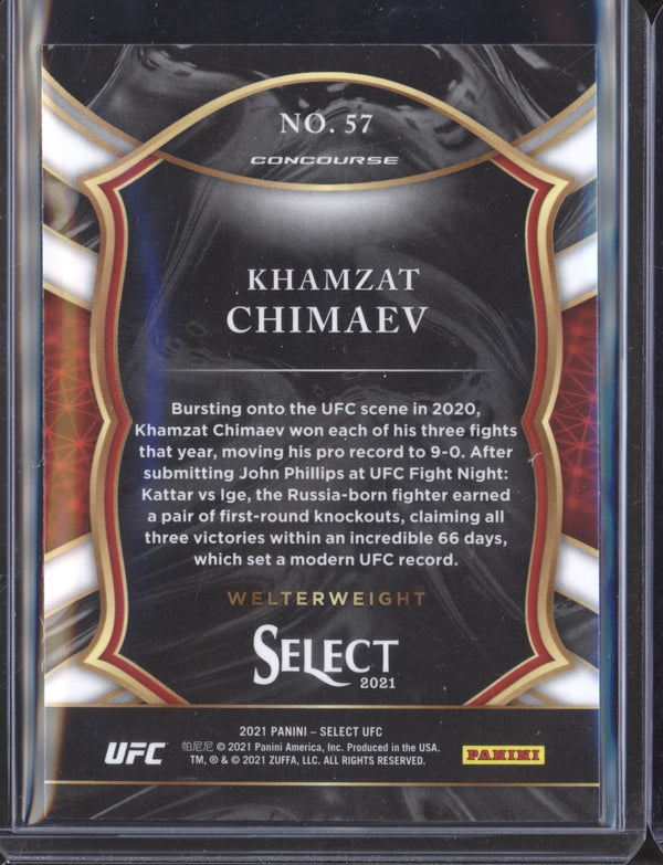 Khamzat Chimaev 2021  Panini Select UFC Concourse  RC