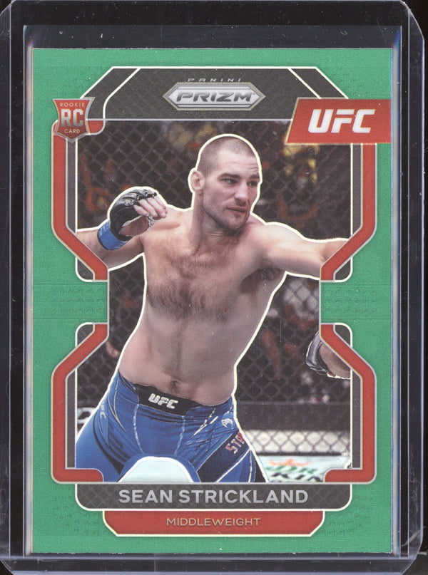 Sean Strickland 2022 Panini Prizm UFC 172 Green RC