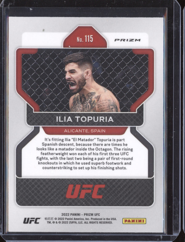 Ilia Topuria 2022 Panini Prizm UFC 115 Green RC