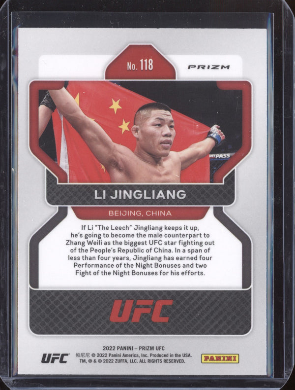 Li Jingliang 2022 Panini Prizm UFC 118 Green RC