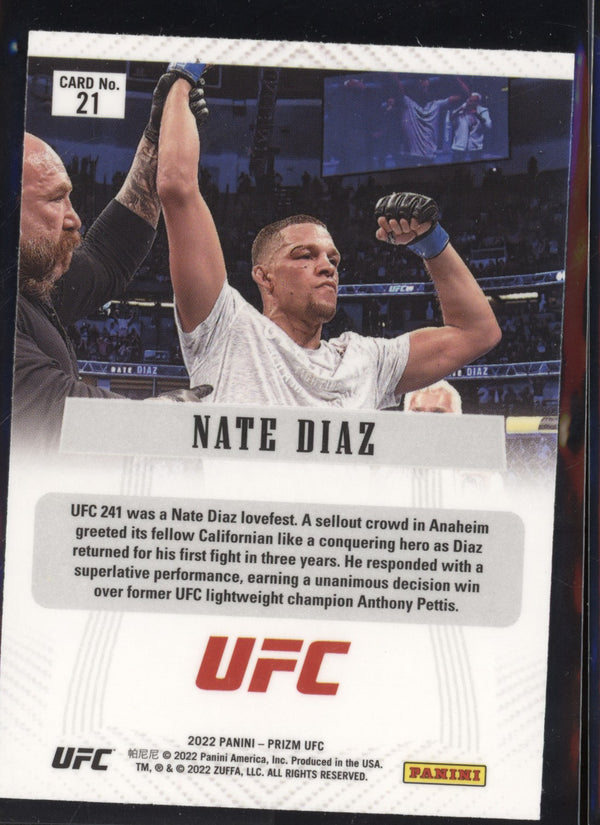 Nate Diaz 2022 Panini Prizm UFC Tribute