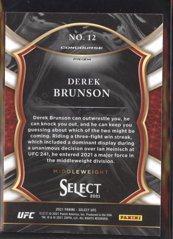 Derek Brunson 2021 Panini UFC Select Concourse Silver