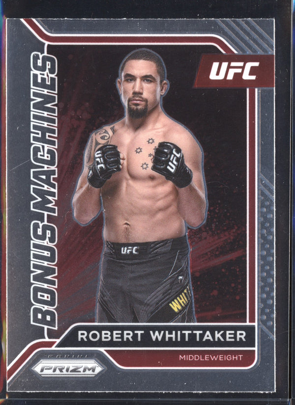 Robert Whittaker 2022 Panini Prizm UFC Bonus Machines