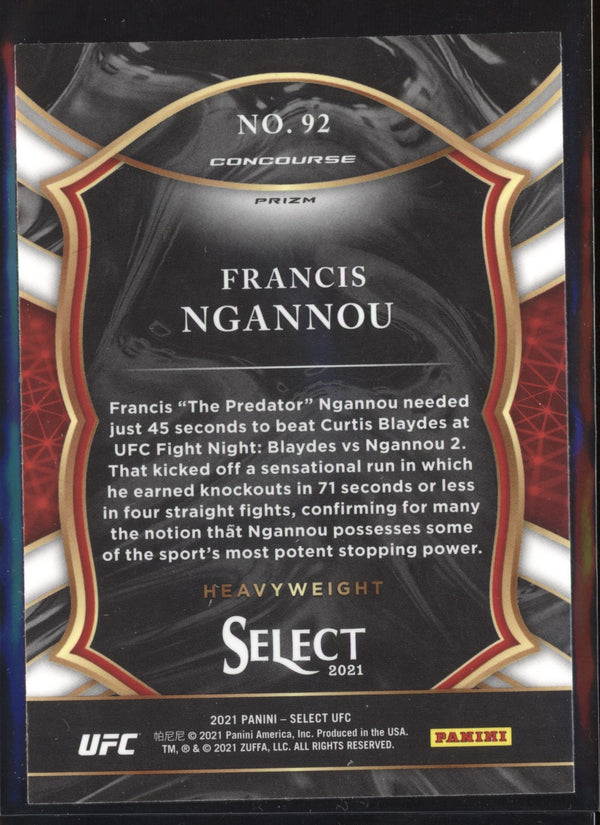 Francis Ngannou 2021 Panini UFC Select Concourse Silver