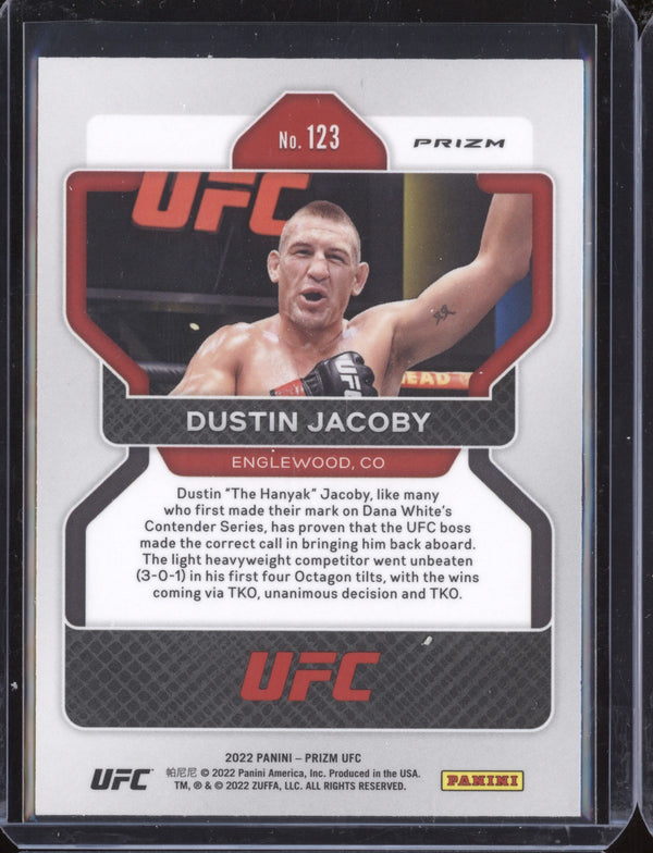 Dustin Jacoby 2022 Panini Prizm UFC 123 Silver RC