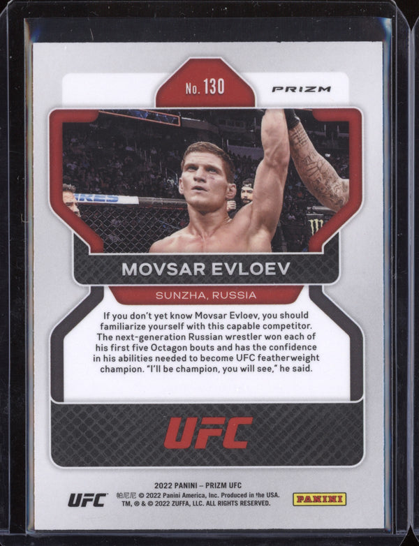 Movsar Evloev 2022 Panini Prizm UFC Silver RC