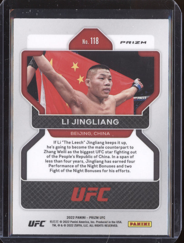 Li Jingliang 2022 Panini Prizm UFC 118 Silver RC
