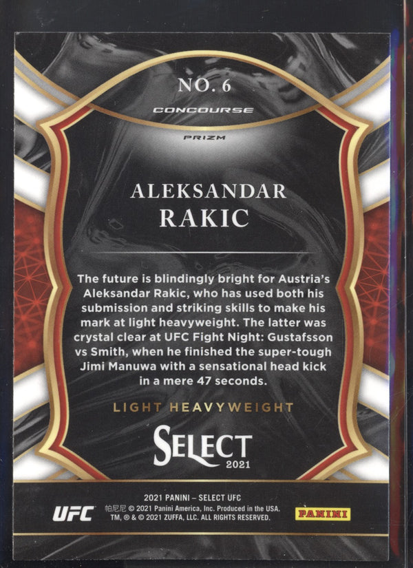 Aleksandar Rakic 2021 Panini UFC Select Concourse Tri-Colour