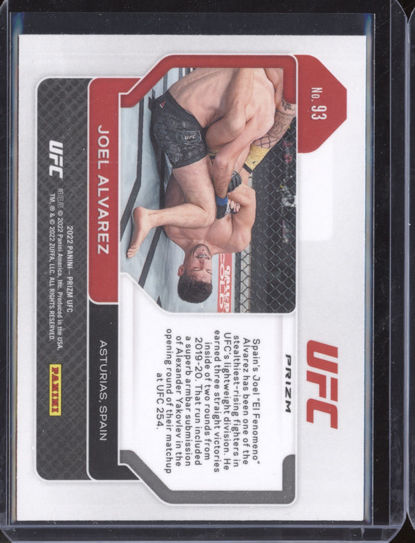 Joel Alvarez 2022 Panini Prizm UFC 93 Silver RC