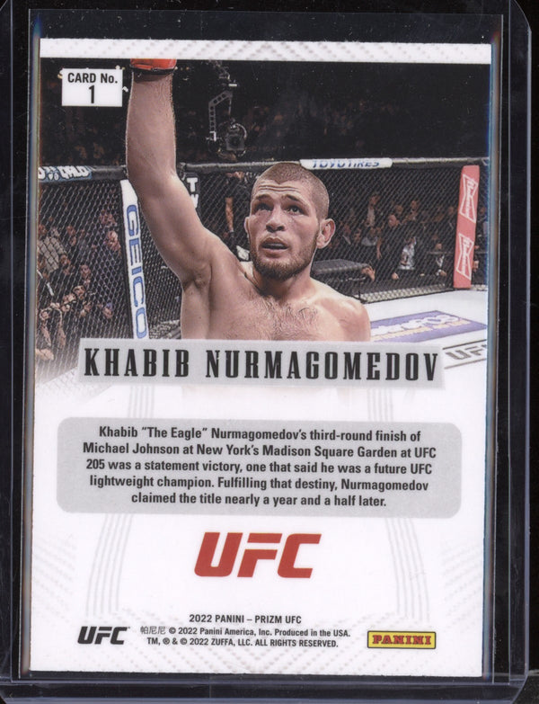 Khabib Nurmagomedov 2022 Panini Prizm UFC Tribute