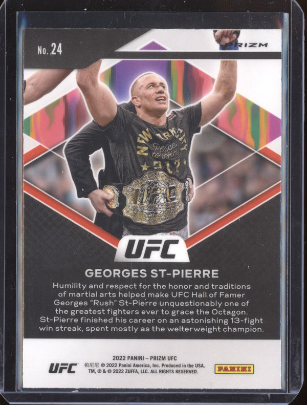 Georges St-Pierre 2022 Panini Prizm UFC 24 Fearless Green