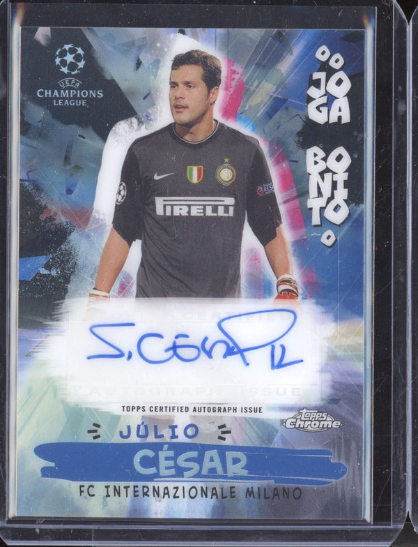 Julio Cesar 2020-21 Topps Chrome UCL JB-14 Joga Bonito Auto 70/99