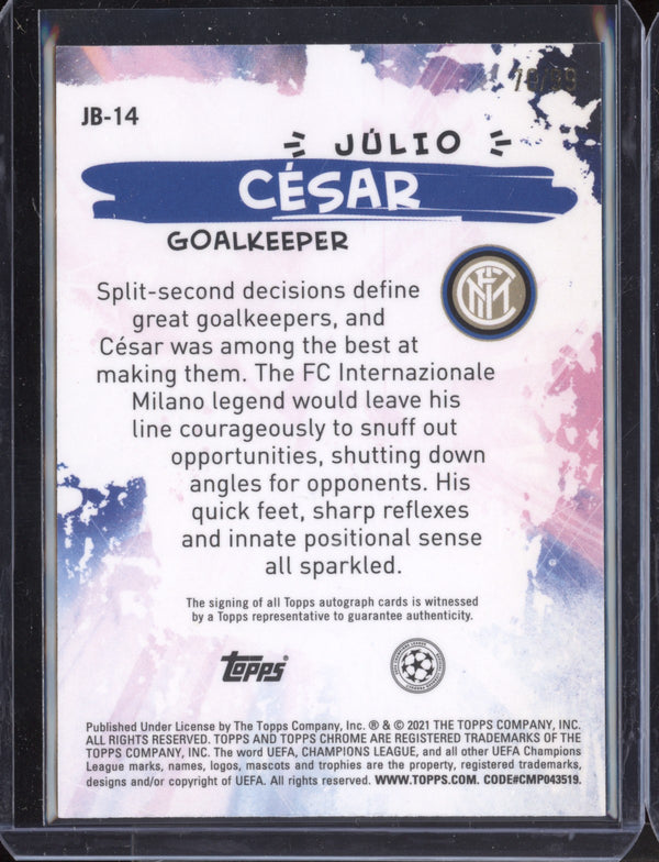 Julio Cesar 2020-21 Topps Chrome UCL JB-14 Joga Bonito Auto 70/99