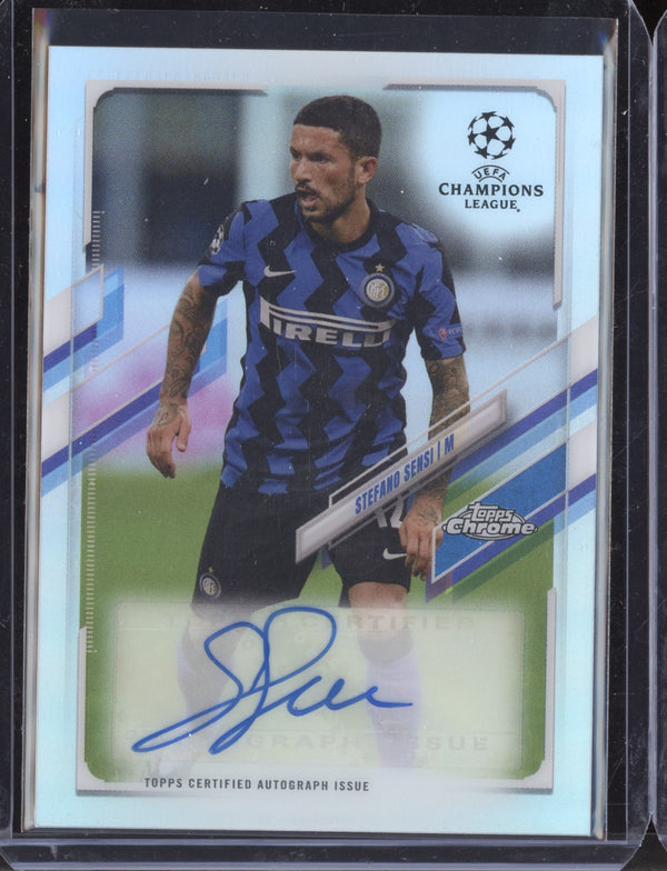 Stefano Sensi 2020-21 Topps Chrome UCL CA-SNS Chrome Auto