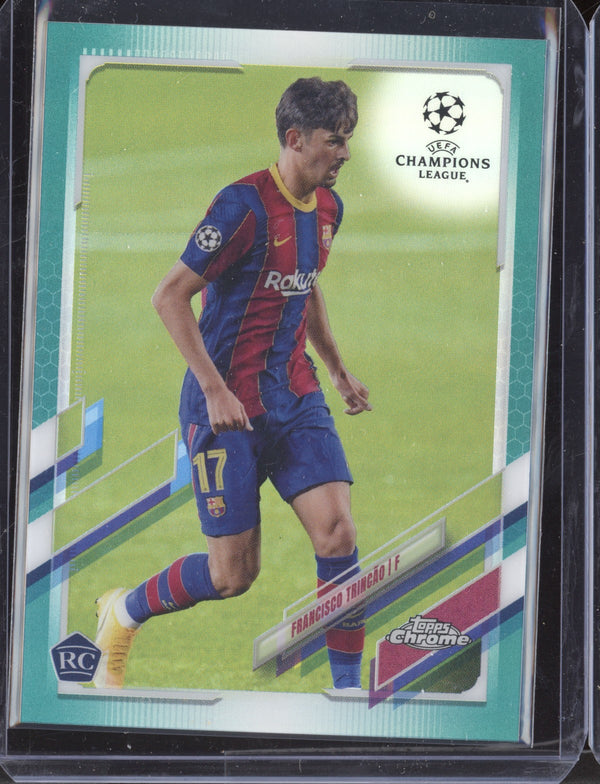 Francisco Trincao 2020 Topps Chrome UEFA Aqua Refractor RC 154/199