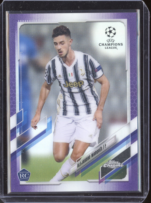 Alejandro Marques 2020 Topps Chrome UEFA Purple Refractor RC 55/250