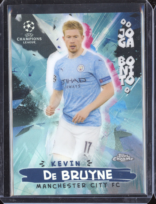 Kevin De Bruyne 2020-21 Topps Chrome UCL JB-6 Joga Bonito Aqua 12/199