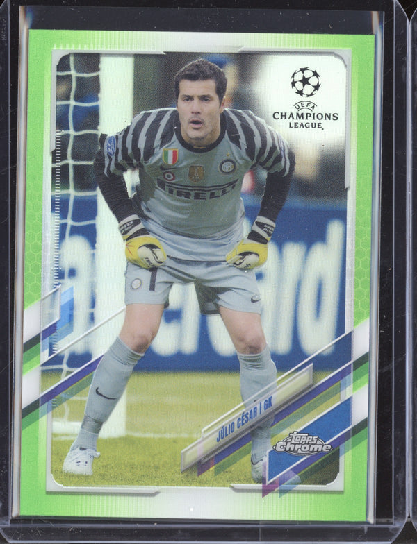 Julio Cesar 2020-21 Topps Chrome UCL 88 Neon Green 69/99